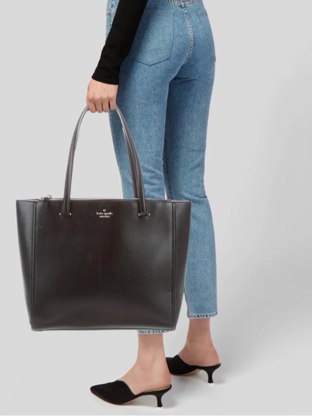 Kate Spade Patterson Drive Kona Black Caviar Leather Tote Bag NWT WKRU5786